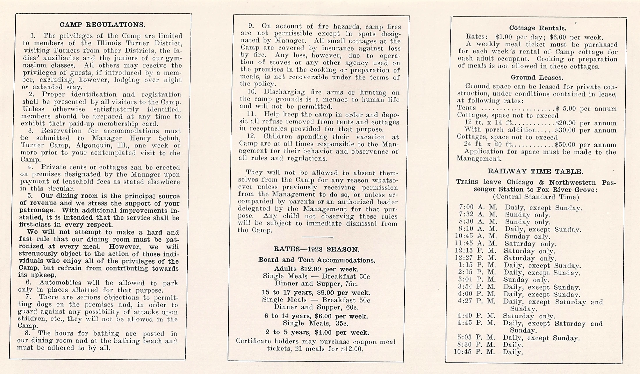 1928 Program page 2